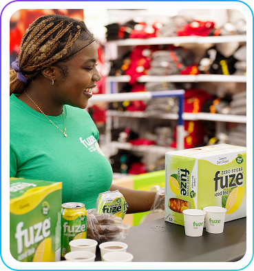 FUZE Iced Tea product display