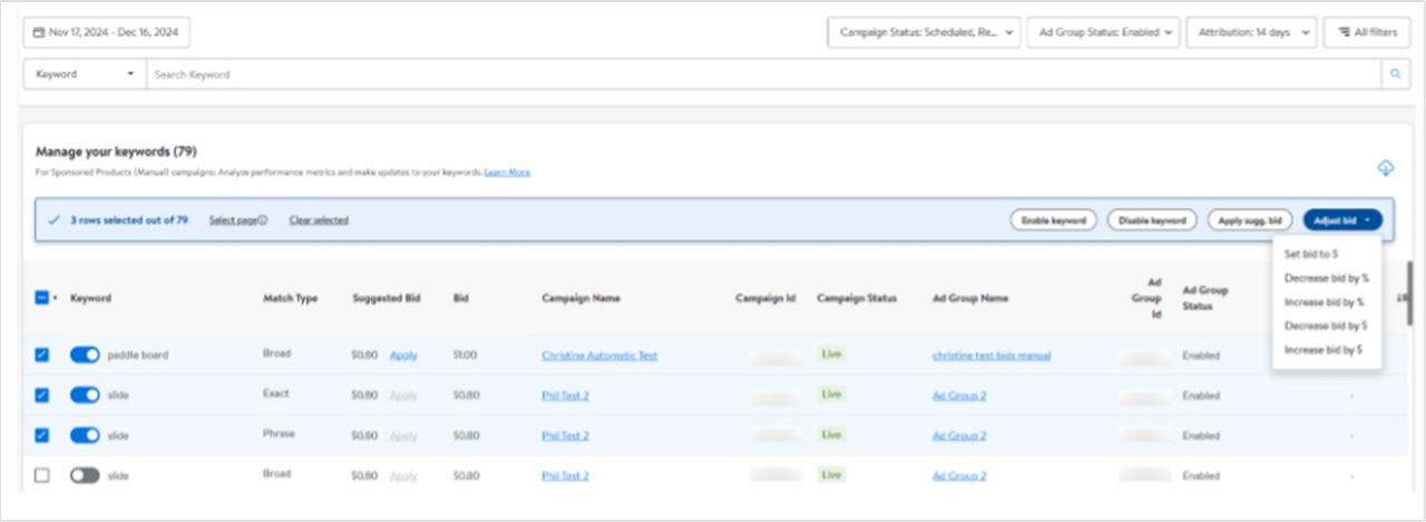 Bulk Actions