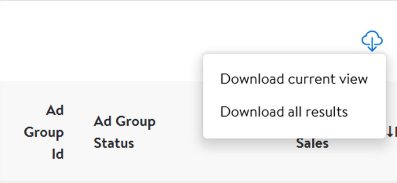 How to download results from Keyword table