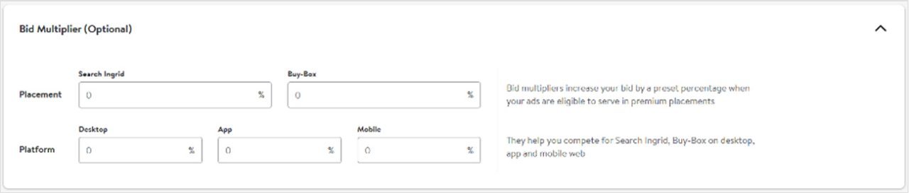 Campaign setup for automatic campaigns