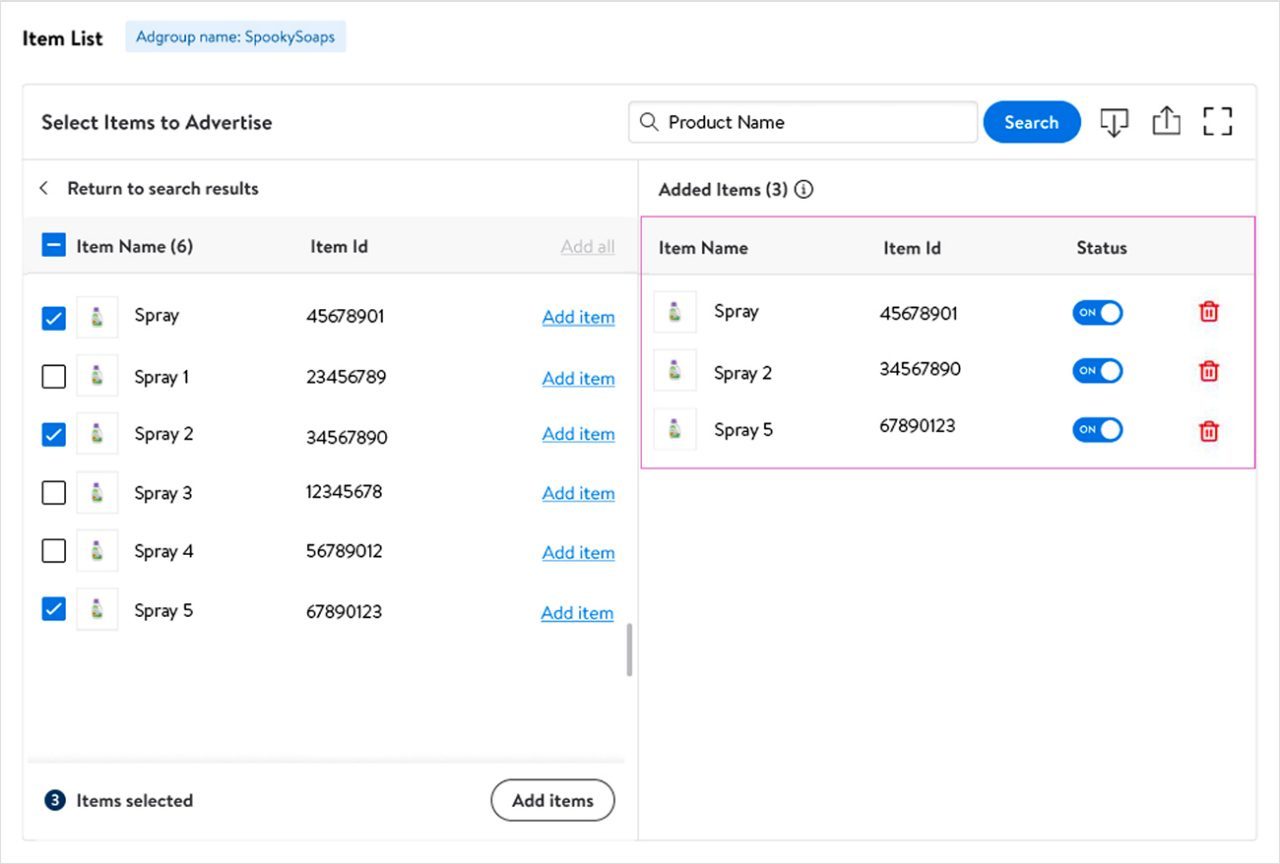 Variants now added to Ad Group