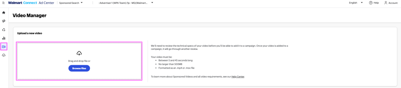Video Manager Main