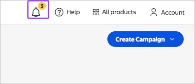 Notifications bell icon