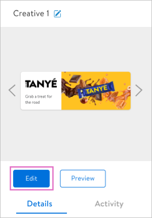 Preview creatives before selecting