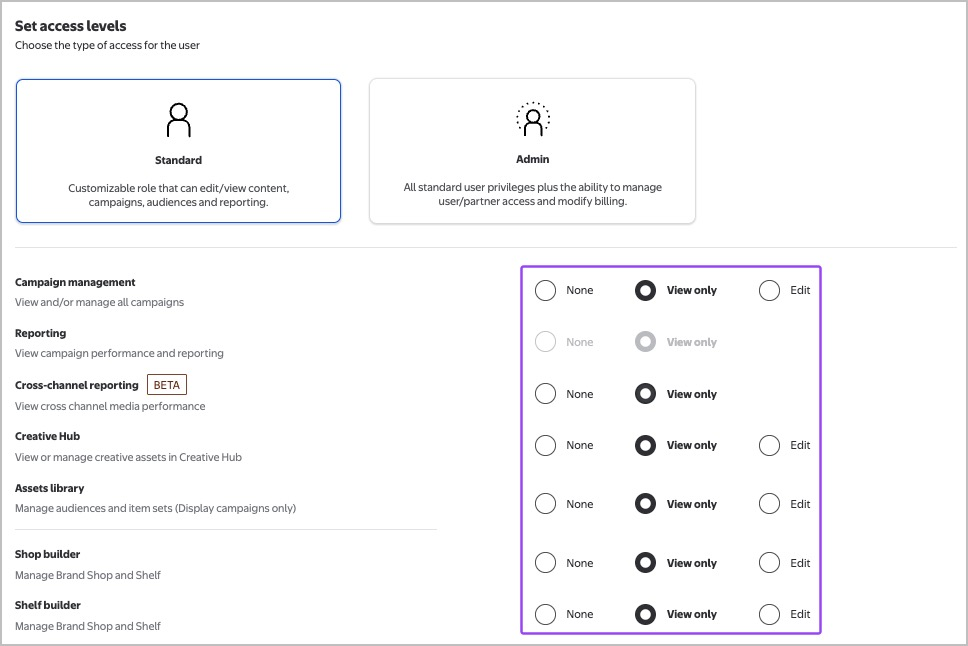 Setting user roles