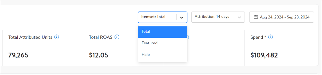 Selecting feature or halo for attribution