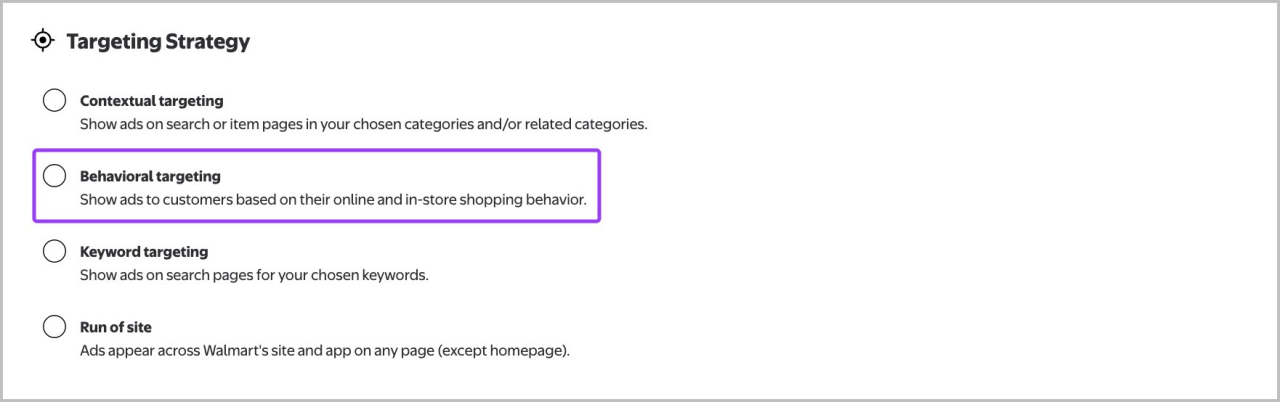 Selecting the audience from campaign setup