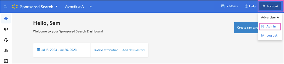 Accessing Admin Management 