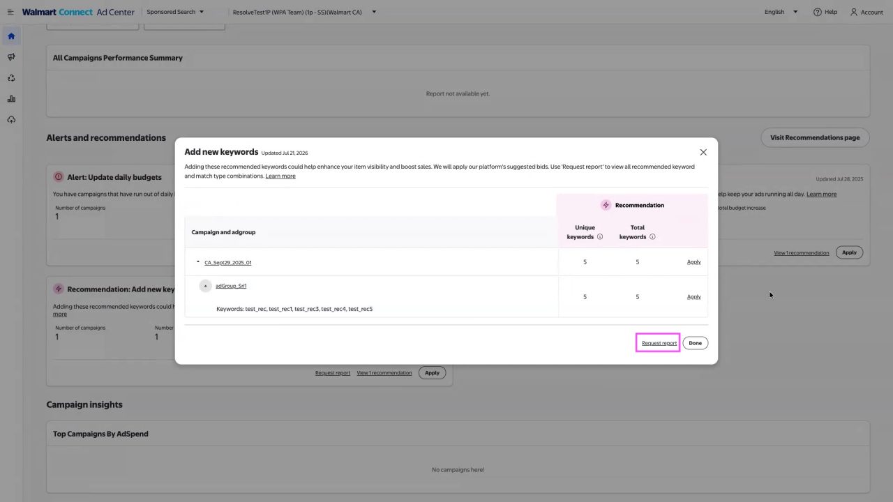 request report