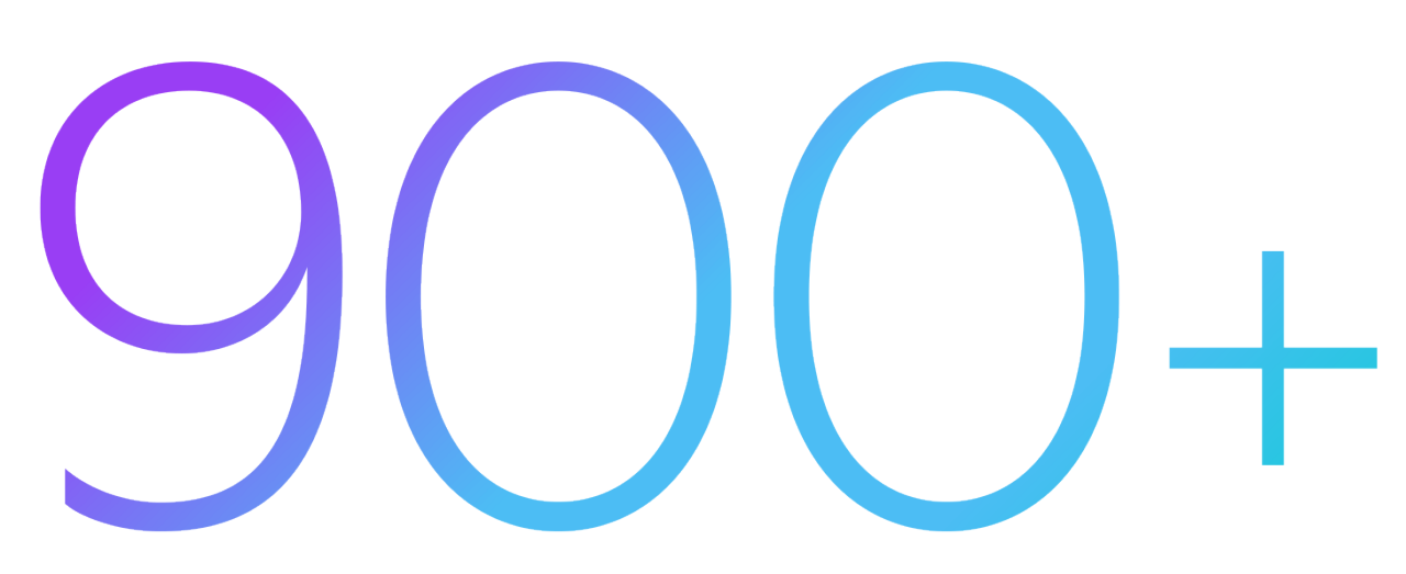 900+