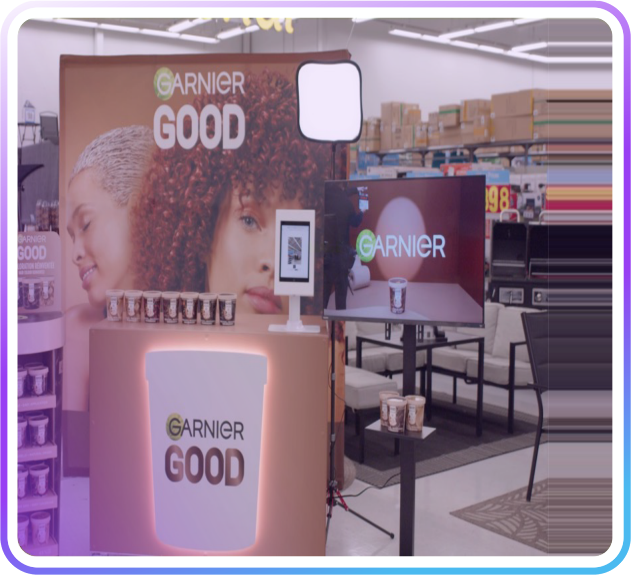 In-store activation showcases Garnier’s new permanent hair dye