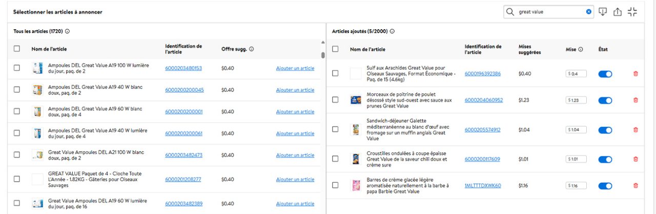 If you are creating a Manual campaign, the bid column will not be present. 