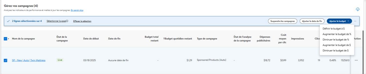 Effectuer des actions en bloc 