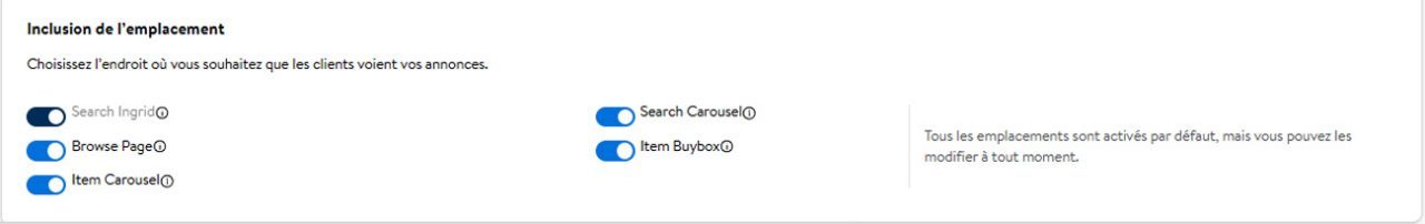 Comment choisissez les emplacements 