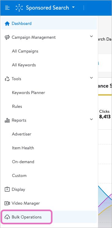Sélectionnez Exploitation en bloc dans le menu