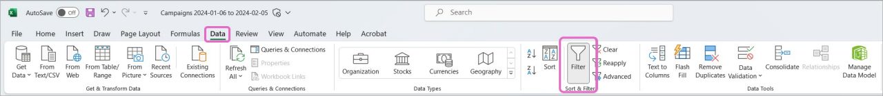 Mise à jour d’une campagne ou d’un groupe d’annonces