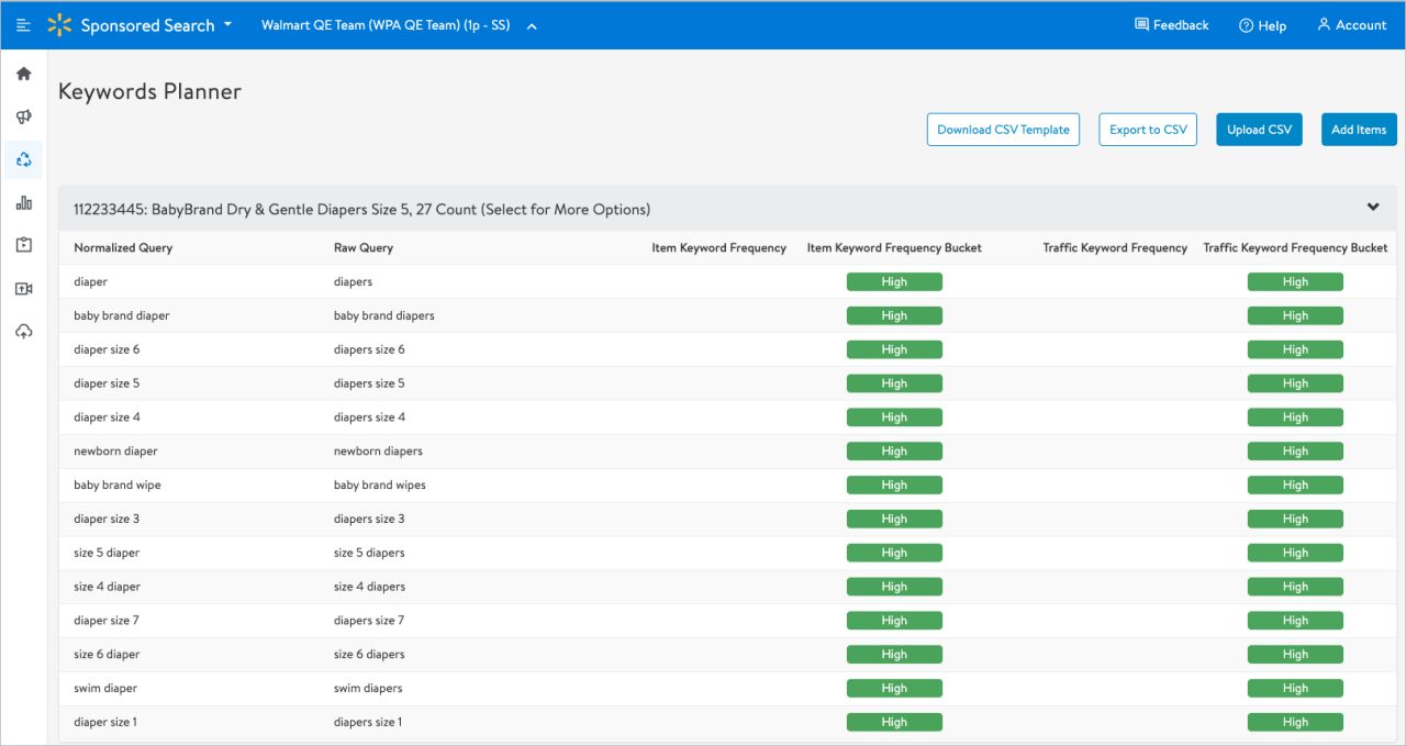 Sélection de mots-clés pertinents