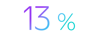 13 %